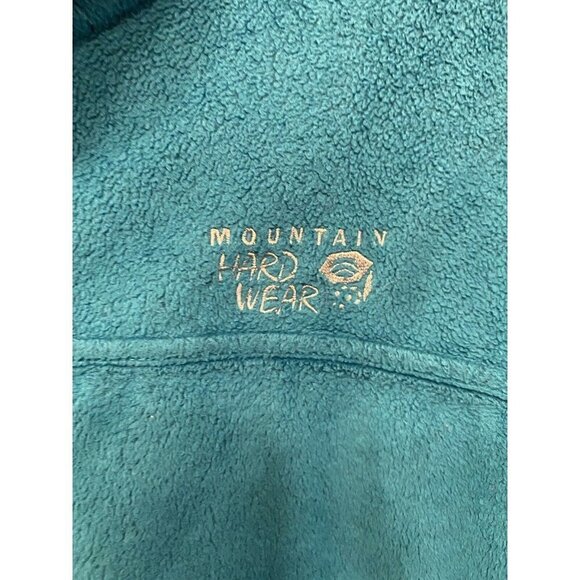 Mountain Hardwear Womens Sz Medium Fleece Jacket Zip Pockets Turquoise Blue‎ - Picture 4 of 5